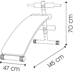 Acheter Banc de Musculation Abdo Keboo Série Fitness 300 et 5 Positions 145x47x70 cm