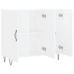 Maison Chic Buffet,Meuble de Rangement,commode pour salon,Cuisine blanc 90x34x80 cm bois d'ingénierie -MN70901 pas cher