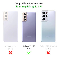 Evetane Coque Samsung Galaxy S21 5G 360 intégrale avant arrière transparente