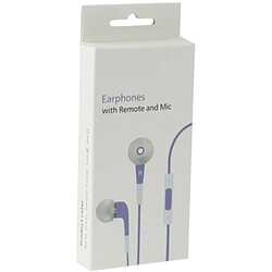 Wewoo Écouteurs Violet pour iPad, iPhone, Galaxy, Huawei, Xiaomi, LG, HTC et autres Smartphones Écouteur Stéréo Intra-Auriculaire 3.5mm avec Contrôle Câblé Micro, pas cher