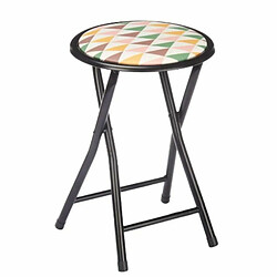 Acheter Gift Decor Tabouret Pliant Geometric Noir PVC Métal 30 x 30 x 45 cm (10 Unités)