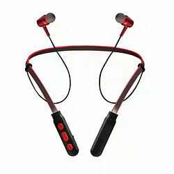 B11 Binaural Bluetooth Casque Suspendu Cou Écouteurs Magnétiques Écouteurs De Sport Sans Fil Avec Micro Rouge 