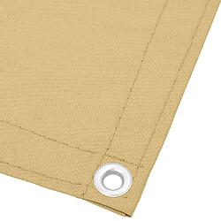 Avis vidaXL Écran de balcon sable 90x400 cm 100% polyester oxford