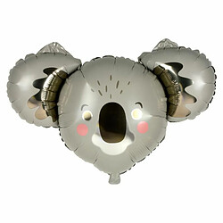 Paris Prix Ballon Gonflable Métallisé Tête de Koala 67cm Gris 