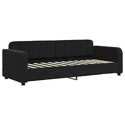 Acheter Maison Chic Lit d'appoint avec gigogne et tiroirs | Lit de jour | Lit de repos noir 80x200 cm velours -GKD94297