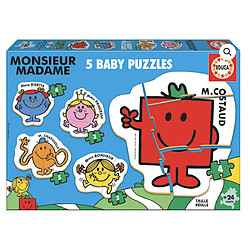 Educa Borras 5 Baby Puzzles Monsieur Madame 