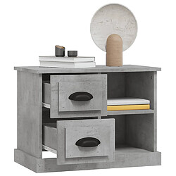 Acheter vidaXL Table de chevet gris béton 60x35,5x45 cm