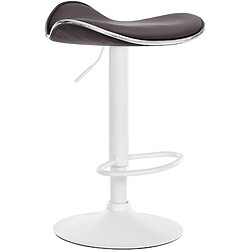 Non Tabouret de bar Shanghai simili cuir blanc 