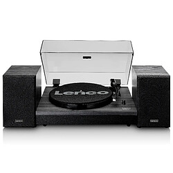 Lenco Platine vinyle avec deux haut-parleurs externes LS-300BK Noir 