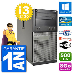 PC Tour Dell 7010 Intel Core i3-2120 RAM 8Go Disque Dur 500Go Windows 10 Wifi · Occasion 