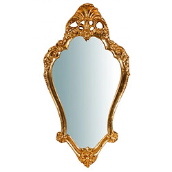 Biscottini Miroir Murale En Bois Finition Feuille O