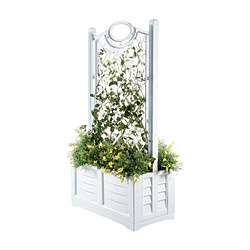 Ac-Deco Jardinière treillage - SEPARE - 80 cm - Blanc