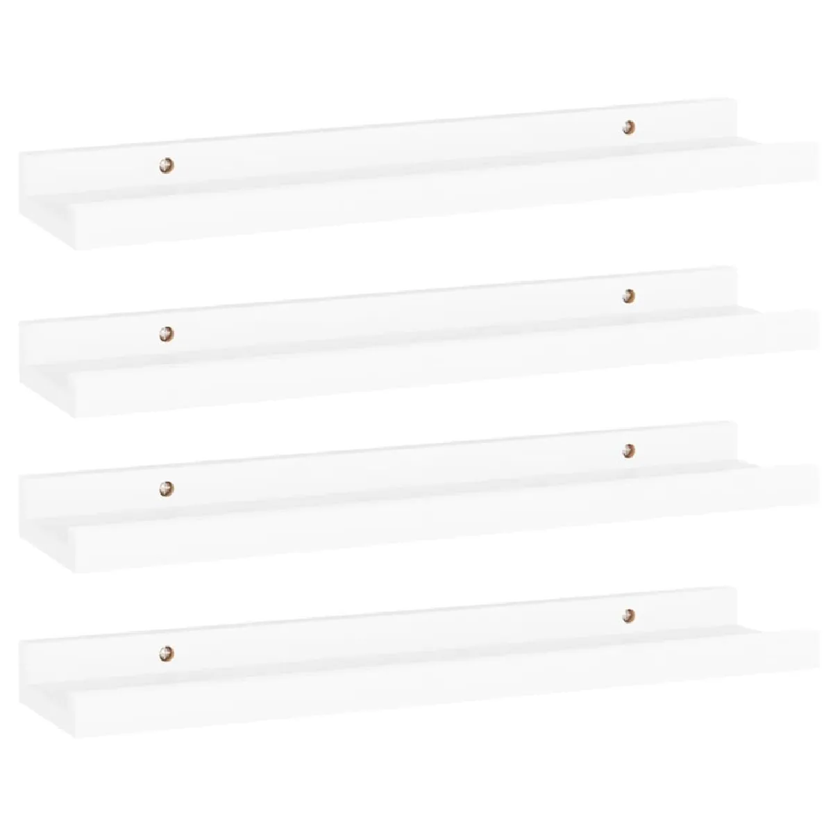 Maison Chic Lot de 4 Étagères murales,Étagère Rangement flottate Blanc 40x9x3 cm -MN96447