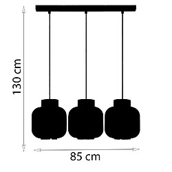 Acheter Sampa Suspension ou plafonnier Louisa 130cm métal doré et verre ambré réglable LED