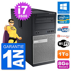 PC Tour Dell OptiPlex 9010 Intel Core i7-2600 RAM 8Go Disque 1To Windows 10 Wifi · Occasion 