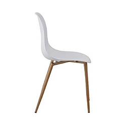 Avis Mes Lot de 4 chaises de repas style scandinave en PU blanc - SCANDI