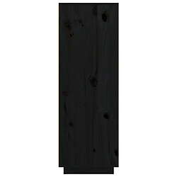 Avis vidaXL Buffet haut Noir 89x40x116,5 cm Bois massif de pin