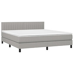 Avis Sommier à lattes et matelas LED,Cadre à lattes de lit pour Adulte Gris clair 160x200 cm Tissu -MN47260