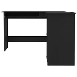 Acheter Maison Chic Bureau solide,Table de travail,Bureau d'ordinateur d'angle en forme de L Noir 120x140x75 cm Aggloméré -GKD56549