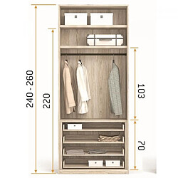 Inside 75 Option 10 pour intérieur d'armoire 96,2 cm niche normale hauteur 240 cm 