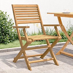 Maison Chic Lot de 4 Chaises pliables de jardin | chaises Relax bois massif d'acacia -GKD15793