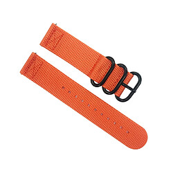 Avis Wewoo Bracelet pour montre connectée Samsung Galaxy Watch Active 18 mm S3 en nylon à trois anneaux orange