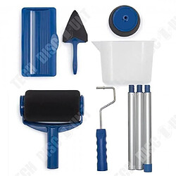 Avis Tech Discount kit de rouleaux de peinture mur et plafond avec réservoir antigoutte accessoire bricolage travaux multi fonction intérieur extérieur