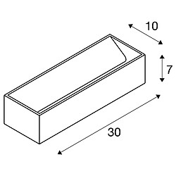 Avis Applique intérieure rectangulaire SLV LOGS IN L, noir/laiton, 17W, 3000K, variable