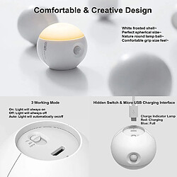 Universal Lumière de nuit à LED, lumière de nuit automatique avec capteur de crépuscule, recharge USB, sans prise, utilisable à la maison ou au bureau, (bois) pas cher