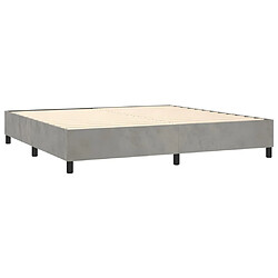 Acheter vidaXL Sommier à lattes de lit matelas et LED Gris clair 200x200 cm