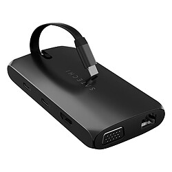 Hub USB-C vers HDMI 4K, VGA, Ethernet, 2 USB + 2 USB-C, carte Satechi Noir