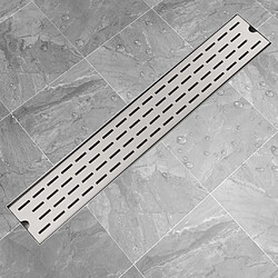 vidaXL Drain de douche linéaire 730 x 140 mm acier inoxydable