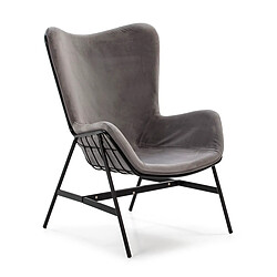 Fauteuil Thai Natura Noir Gris 68 x 98 x 78 cm