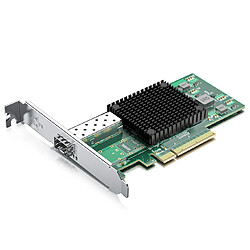 HCX Carte Réseau 10Gbps SFP+ pour PC/Workstation/Serveur, Puce 82599EN (X520-DA1) 