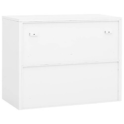 Avis vidaXL Armoire de bureau Blanc 90x40x70 cm Acier