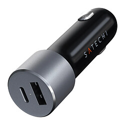 Chargeur Voiture 72W USB-C Power Delivery - USB Voyant LED Satechi Gris Sidéral 