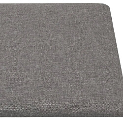 vidaXL Panneaux muraux 12 pcs Gris clair 60x30 cm Tissu 2,16 m² pas cher