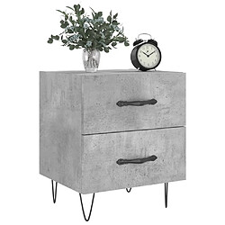 Avis Maison Chic Table de chevet,Table de Nuit,Meuble de Rangement gris béton 40x35x47,5 cm bois d’ingénierie