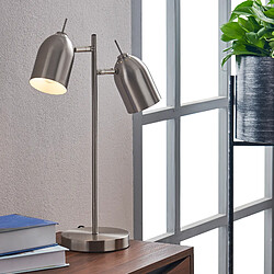 Avis Lampe de chevet bureau à LED chic éclairage moderne chrome Teamson Home VN-L00063NB-EU