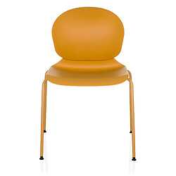 Chaise visiteur / chaise de conférence / chaise empilable T36 VI plastique / acier jaune / jaune hjh OFFICE 