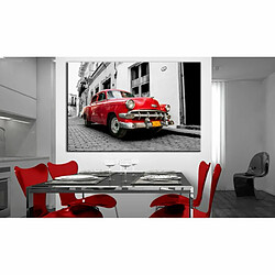 Paris Prix Tableau Imprimé Cuban Classic Car Red 60 x 90 cm