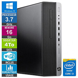 HP 800 G3 SFF i3-6100 3.70GHz 16Go/4To Wifi W10 · Reconditionné 