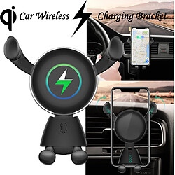 X8 Qi Chargeur sans fil Dock Car Holder Charging Mount Pad pour iPhone / Samsung Noir 