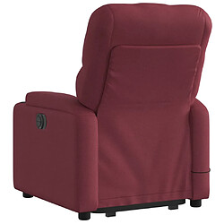 Acheter Maison Chic Fauteuil Relax pour salon, Fauteuil inclinable de massage électrique Rouge bordeaux Tissu -GKD52091