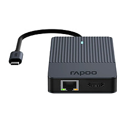 Rapoo Hama 00217692 USB-C Multiport Adapter 10-in-1 grau 