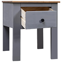 vidaXL Table de chevet Gris 46x40x57 cm Pin Gamme Panama