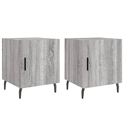 Maison Chic Lot de 2 Tables de chevet - Tables de Nuit sonoma gris 40x40x50cm bois d'ingénierie