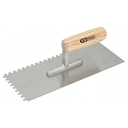 KS TOOLS 144.0350 Platoir denté - lame inox - cannelures 6x6 mm - dim. 130x280 mm