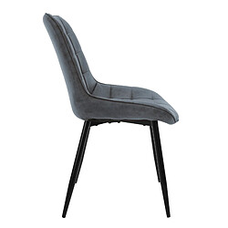 Avis ML-Design Lot de 8 chaises salle à manger salon anthracite simili PU pieds en acier noir