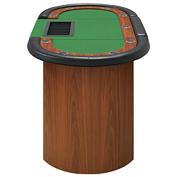 Avis vidaXL Table de poker 8 joueurs avec plateau à jetons Vert 160x80x75cm